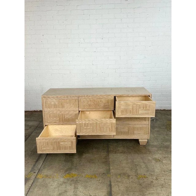 Wood Mid 20th Century Custom Baltic Birch Dresser -Handcrafted For Sale - Image 7 of 11