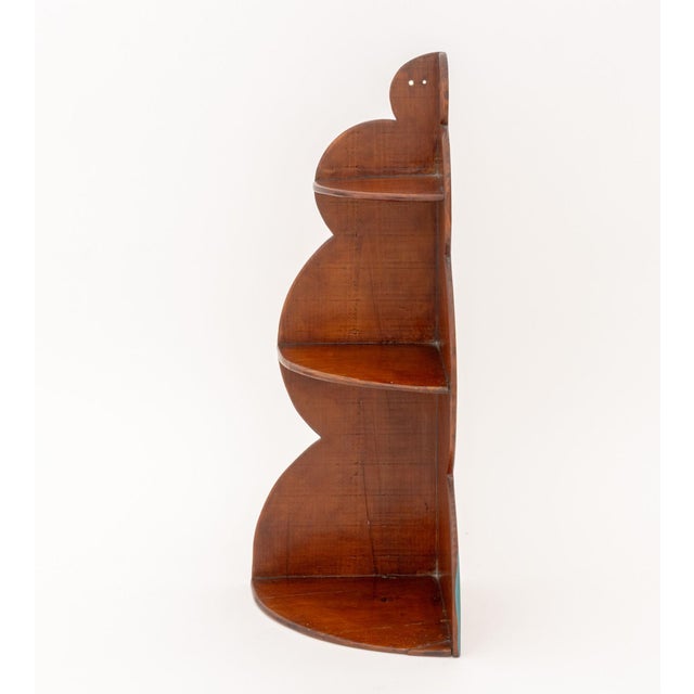 American Arts and Crafts Maple 3-Tier Corner Wall Shelf For Sale - Image 4 of 7