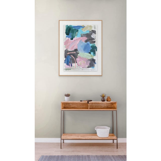 Abstract Contemporary Abstract Acrylic and Pencil on Paper "Alter03" by Marcus Aitken For Sale - Image 3 of 7