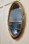 Glass Art Deco Oval Gilt Wall Mirror, 1920 For Sale - Image 7 of 8