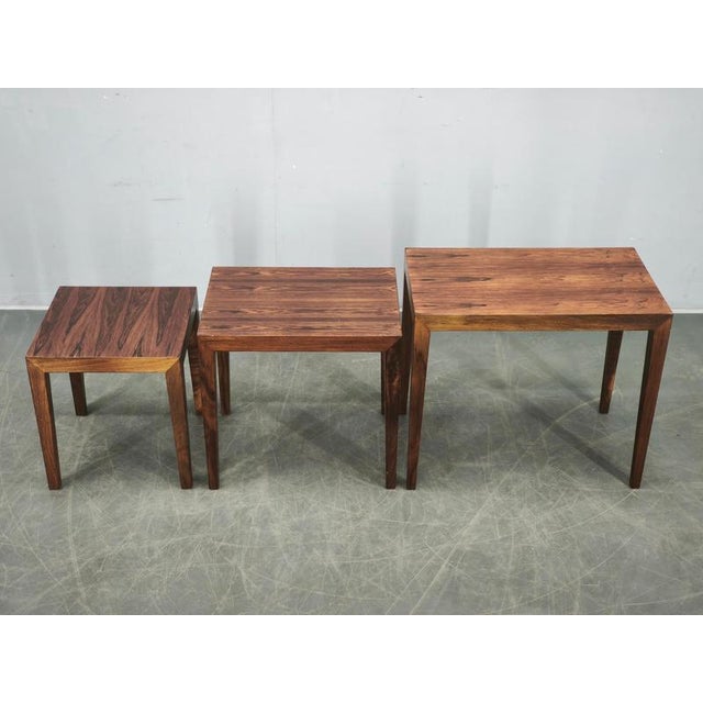 Nesting Tables by Severin Hansen for Haslev, Denmark, 1960s, Set of 3 For Sale - Image 16 of 18