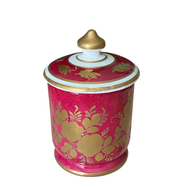 Victorian Antique Paris, France Hand Painted Porcelain Jar For Sale - Image 3 of 5