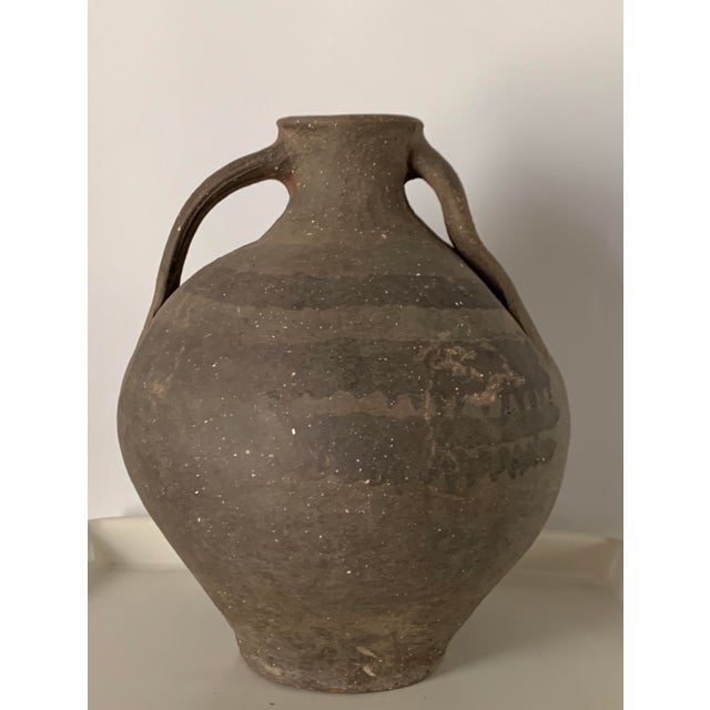 18th Bridal Jug Grey Picher "Cantaro" From Calanda, Spain, Terracotta Vase For Sale - Image 4 of 12