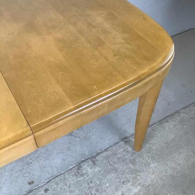 Vintage Heywood-Wakefield Wheat Extension Dining Table For Sale - Image 12 of 18