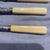 Antique Daniel Low & Co. oTable Knives – Set of 6 Vintage Celluloid Handle Flatware, Silverplate Bolsters, Salem Ma For Sale In Nantucket - Image 6 of 11