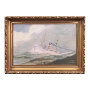 'The S. S. San Jose', 19th Century American School, American Merchant Marine, United Fruit Company Freighter