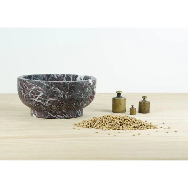 Stone Memory Bowls in Black and Red by Cristoforo Trapani, Set of 2 For Sale - Image 7 of 13