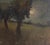 Italian Moonlight Landscape by Alberto Cecconi, Vintage Original Oil Painting, Early 20th Century For Sale - Image 4 of 9