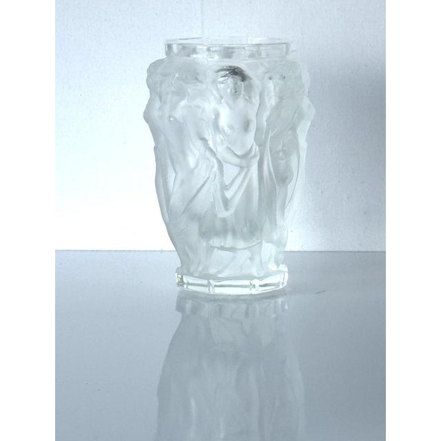 Baccantes Vase in Frosted Glass by Lalique For Sale - Image 6 of 10