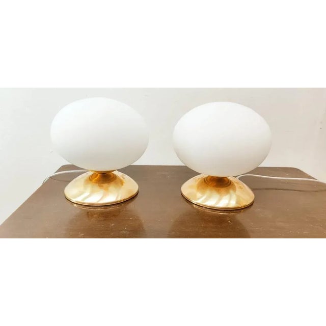 Oval Brass & Glass Lamp For Sale - Image 12 of 12