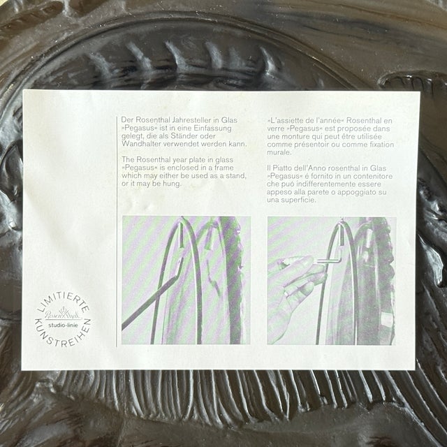 Gray Annual Glass Plate by Ernst Fuchs for Rosenthal, 1980 For Sale - Image 8 of 11