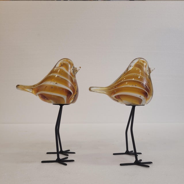 Little Birds in Blown Glass from Chehoma, France, 2000s, Set of 2 For Sale - Image 6 of 16