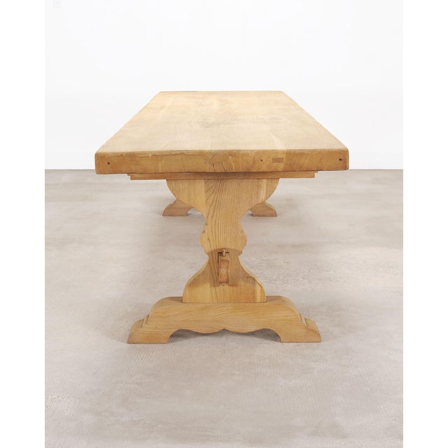 Country French Bleached Oak Farmhouse Dining Table 8.5 Ft For Sale In Sacramento - Image 6 of 18