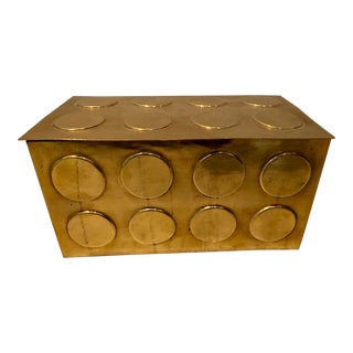 Handsome Repousse Brass Box For Sale