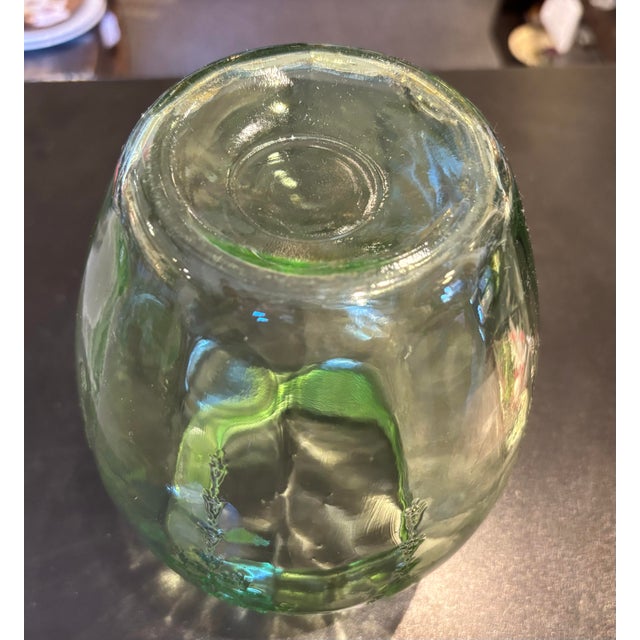 Anchor Hocking Hocking Uranium Glass Cameo Ballerina 8” Vase For Sale - Image 4 of 9