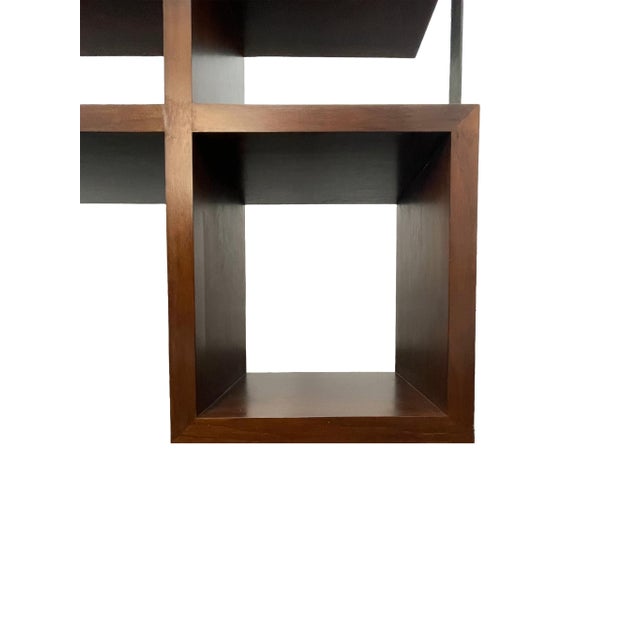 William Emmerson Walnut Bookcase, Modern Open Shelving Unit, Chocolate Finish For Sale - Image 10 of 14