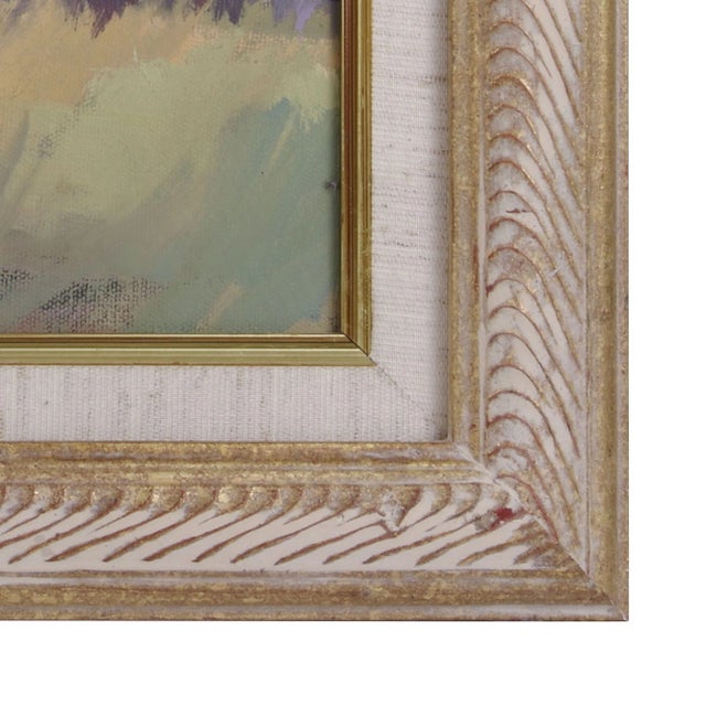 American Howard Carr Ranch House and Field Oil Painting, Framed For Sale - Image 3 of 5