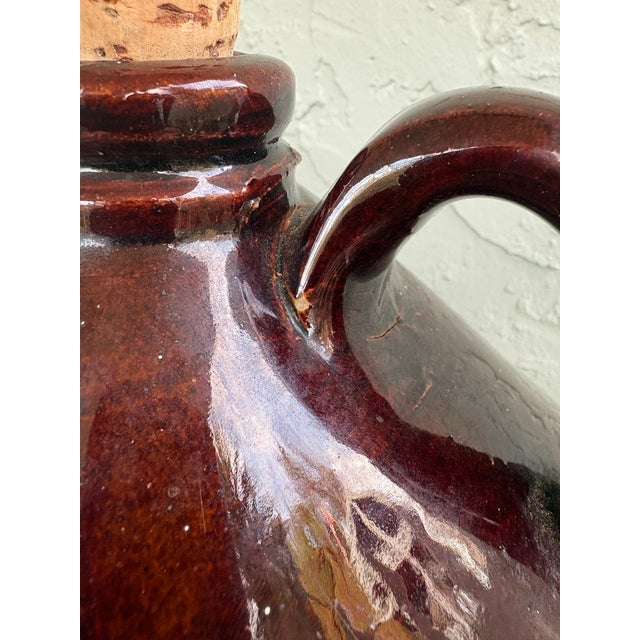 Brown Antique American Brown/White Glazed Stoneware Jug With Handle, Circa 1900 For Sale - Image 8 of 11