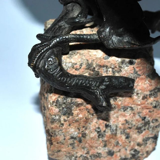 Jules Moigniez, Bird, 19th Century, Bronze For Sale - Image 5 of 6