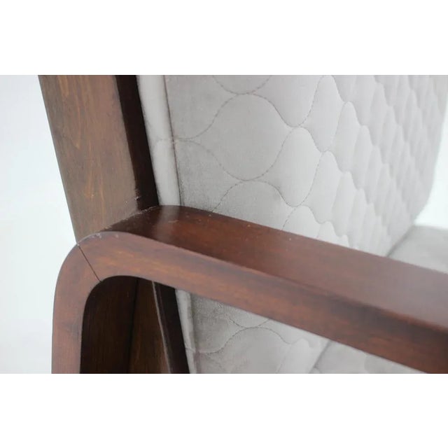 Wood Art Deco Czechoslovakian Armchair, 1940s For Sale - Image 7 of 9