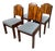 Art Deco Mid-Century Dining Room Chairs, Set of 4 For Sale