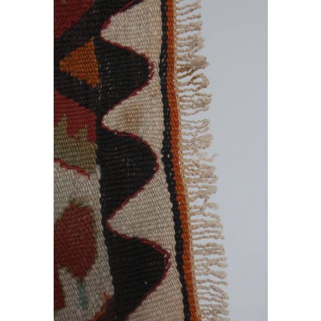 1960s Vintage Red Turkish Kilim Runner 3'9'' X 12'4'' For Sale - Image 9 of 13