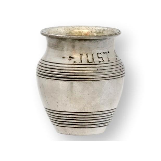 Early 20th Century English Silver-Plate 'Just a Spot' Mustard Pot For Sale - Image 5 of 5