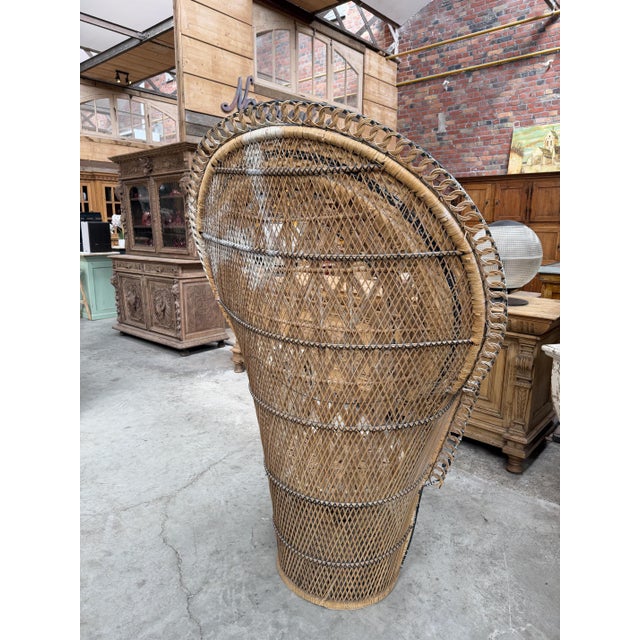 Emmanuelle Armchair in Wicker and Rattan For Sale - Image 12 of 14