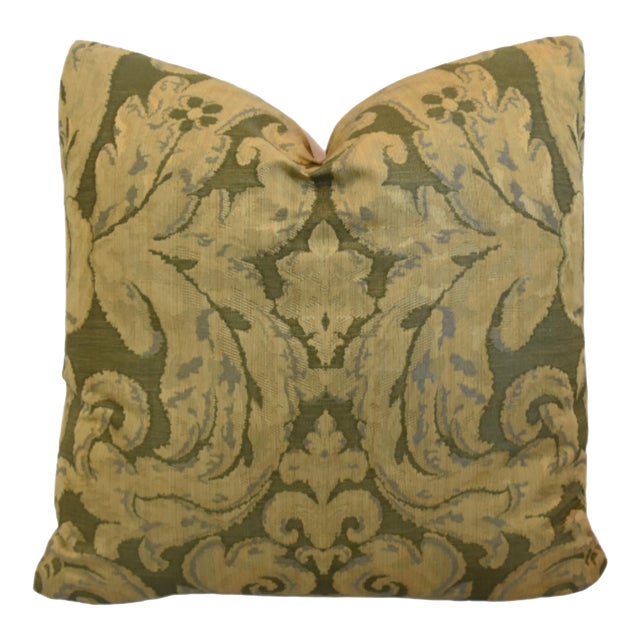 Scalamandre Old World Weavers Gold Feather/Down Pillow For Sale
