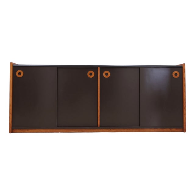 Vintage Postmodern Laminate and Wood Sideboard, 1970s For Sale