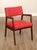 High Quality American Made Walnut Frame Armchair with Custom Upholstered Seat and Backrest