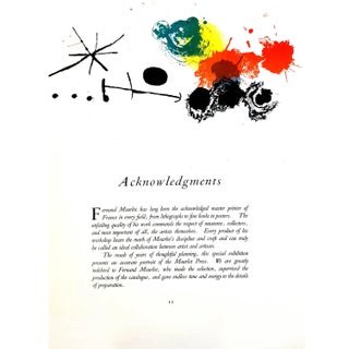 Joan Miro - Abstract Composition - Original Lithograph 1964 For Sale