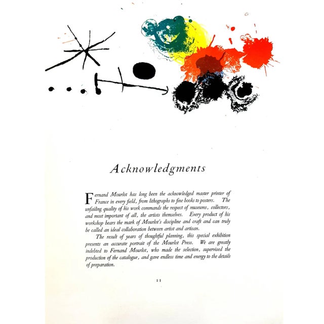 Joan Miro - Abstract Composition - Original Lithograph 1964 For Sale