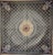 Blue Flemish Tapestry Wall Hanging Aubusson Style Printed Cotton Floral Medallion 40s For Sale - Image 8 of 17