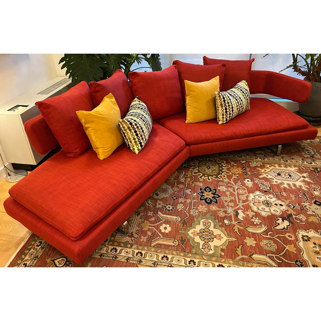 B&b Italia "Arne" Two-Piece Sectional Sofa by Antonio Citterio, Red For Sale - Image 11 of 11