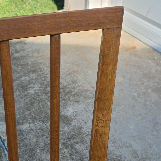 Midcentury Modern Russel Wright for Conant Ball Solid Birch Spindle Back Dining Chairs, Set of 4 For Sale - Image 16 of 17