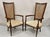 Vintage Hollywood Regency Tall Cane Back Fireside Lounge Armchairs - a Pair. Circa Mid 20th Century. Measurements: 47" H x...