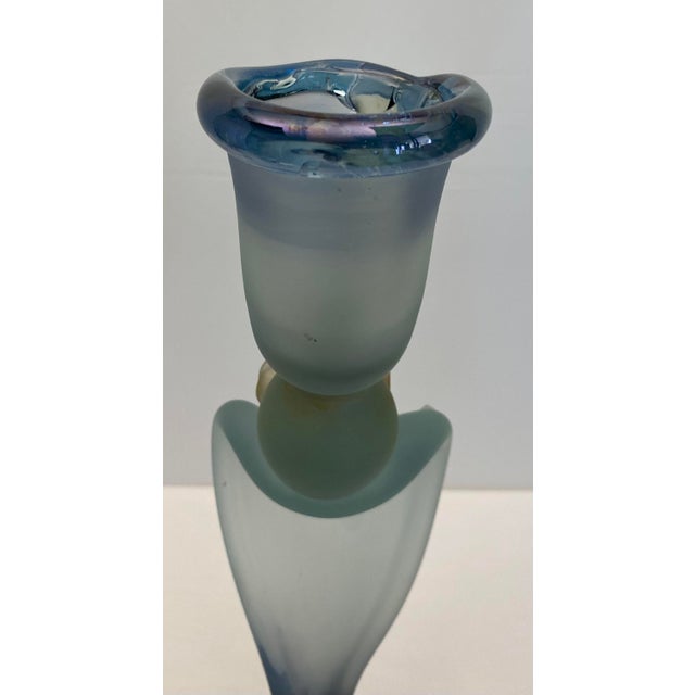 Crystal De Bayel Bacchus Erte Elite Etched Art Glass Trumpet Vase For Sale In Miami - Image 6 of 7