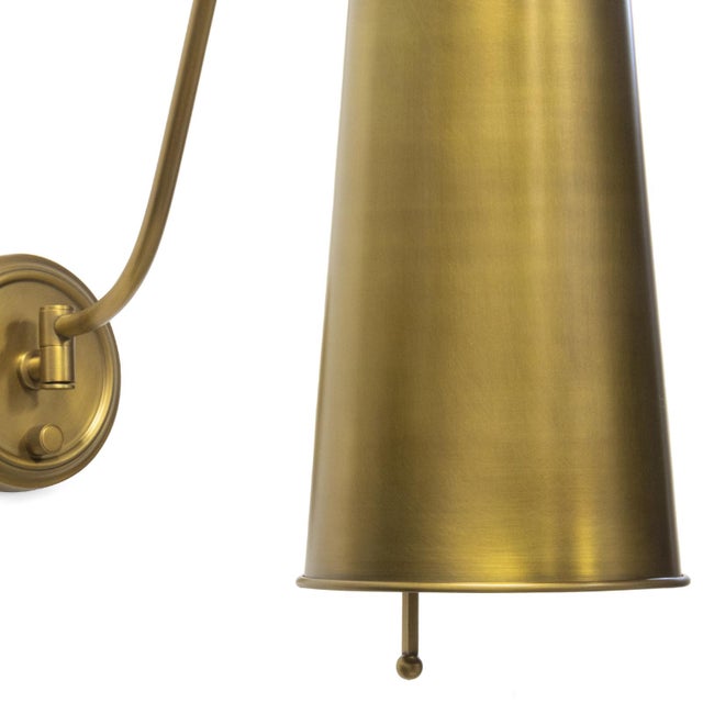 2020s Regina Andrew Hattie Sconce, Natural Brass For Sale - Image 5 of 7