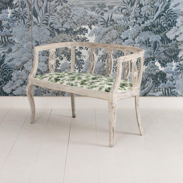 Italian Art Deco Settee Bench in Original Paint, Circa 1920 For Sale - Image 4 of 13