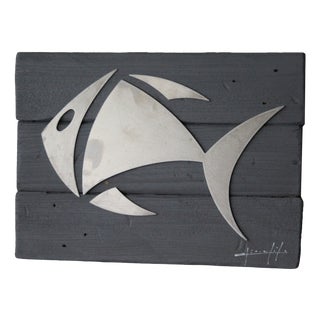 Metal Fish Skeleton from Jean-Claude Giorgi, 2000s For Sale