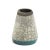 Turquoise, crackle' and burnt colors overlapping and uncontainable in this vase that originates from the idea of the heat...