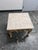 Schnadig Fine Furniture French Provincial Carved Wood + Marble Side Table For Sale - Image 12 of 12