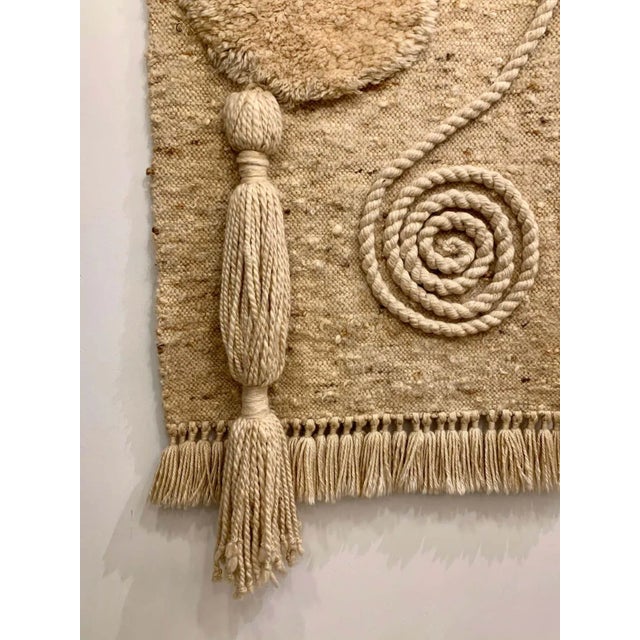 Large Handwoven Wool Wall Art / Tapestry Attributed to Jane Knight For Sale - Image 4 of 12