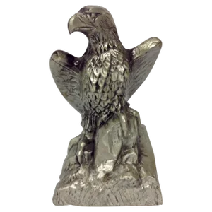 Stately Modernist Eagle Sculpture, Signed DG