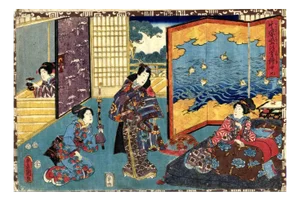 Utagawa Kunisada (Toyokuni III), Genjie, Woodcut, 1852