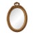 1970 Artisan Louis XVI Gold Beech Oval Wall Mirror For Sale