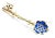 Authentic Vintage Mikimoto 18k Yellow Gold Key Blue Enamel Brooch Pin Includes: Presentation Box Metal: 18k Yellow Gold...