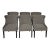 Set of Six Bellevue Modern Charcoal Gray Chairs, Alder & Tweed For Sale