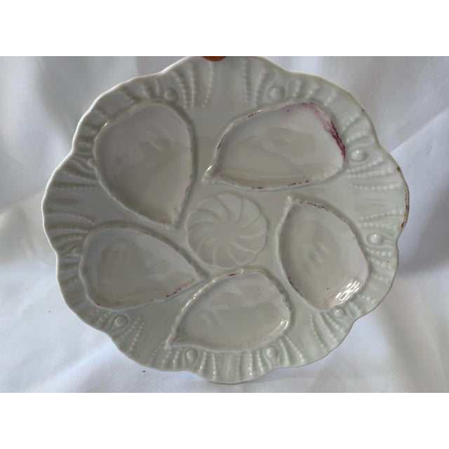 Antique Majolica White Oyster Plate For Sale In Washington DC - Image 6 of 10